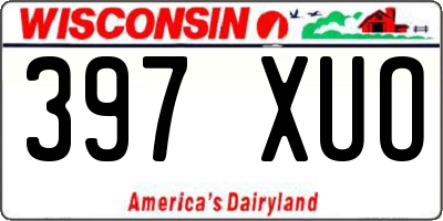 WI license plate 397XUO