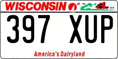 WI license plate 397XUP