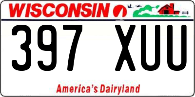 WI license plate 397XUU