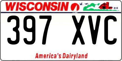 WI license plate 397XVC