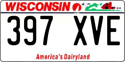 WI license plate 397XVE