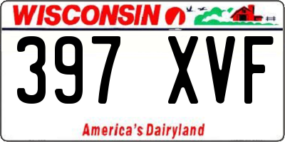 WI license plate 397XVF