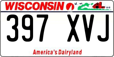 WI license plate 397XVJ