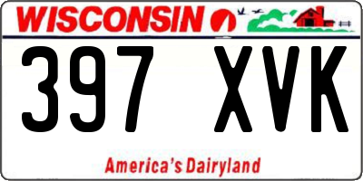 WI license plate 397XVK