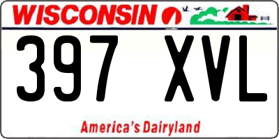 WI license plate 397XVL