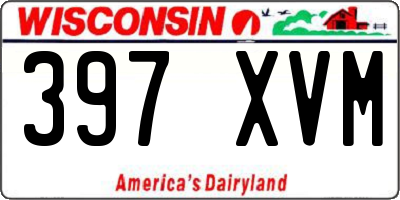 WI license plate 397XVM