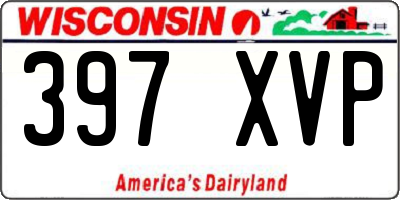 WI license plate 397XVP