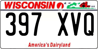 WI license plate 397XVQ