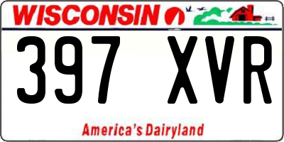WI license plate 397XVR