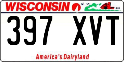 WI license plate 397XVT