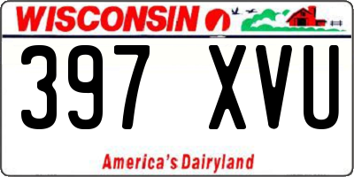WI license plate 397XVU