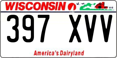WI license plate 397XVV