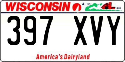 WI license plate 397XVY