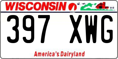 WI license plate 397XWG
