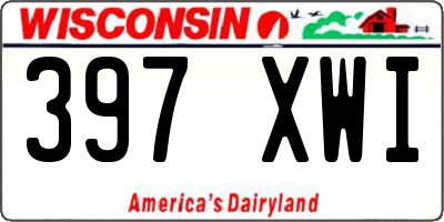 WI license plate 397XWI