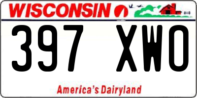 WI license plate 397XWO