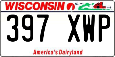 WI license plate 397XWP