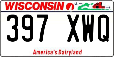 WI license plate 397XWQ
