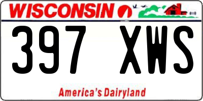WI license plate 397XWS