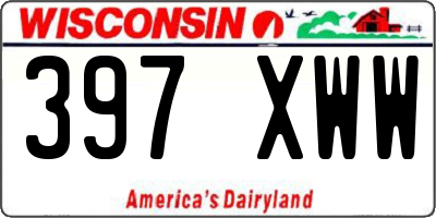WI license plate 397XWW