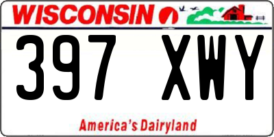WI license plate 397XWY