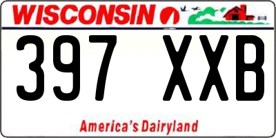 WI license plate 397XXB