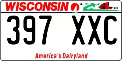 WI license plate 397XXC