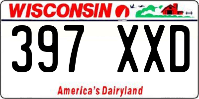 WI license plate 397XXD