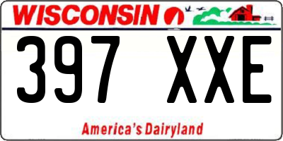 WI license plate 397XXE