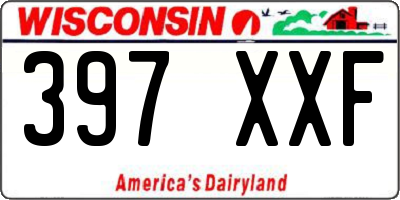 WI license plate 397XXF