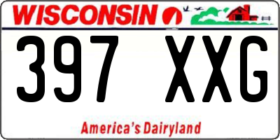 WI license plate 397XXG