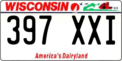 WI license plate 397XXI