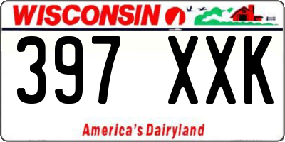 WI license plate 397XXK