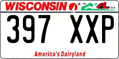 WI license plate 397XXP