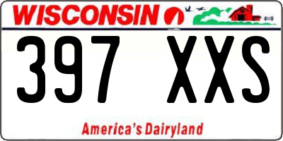 WI license plate 397XXS