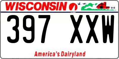 WI license plate 397XXW