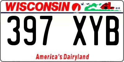 WI license plate 397XYB