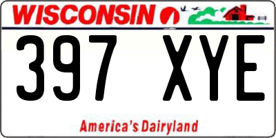 WI license plate 397XYE