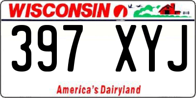 WI license plate 397XYJ