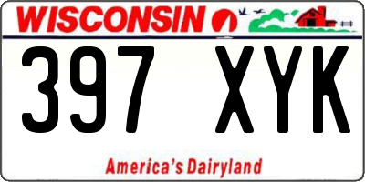 WI license plate 397XYK