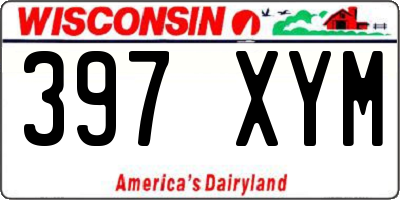 WI license plate 397XYM
