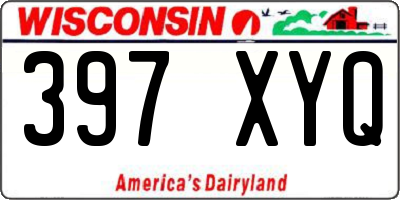 WI license plate 397XYQ