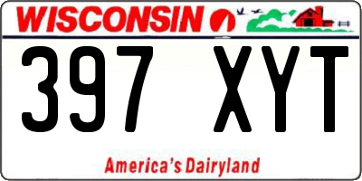 WI license plate 397XYT