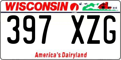 WI license plate 397XZG