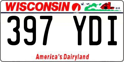 WI license plate 397YDI