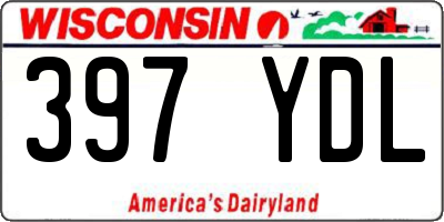 WI license plate 397YDL