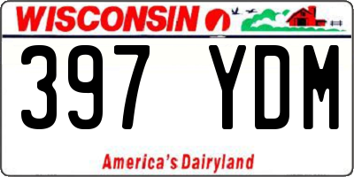 WI license plate 397YDM