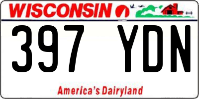 WI license plate 397YDN