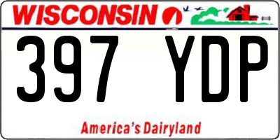 WI license plate 397YDP
