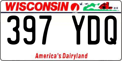 WI license plate 397YDQ